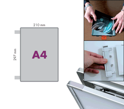 [SEMS2921B] SEMS2921B - segnale alluminio METALSIGN a bandiera bifacciale 210x297 neutro