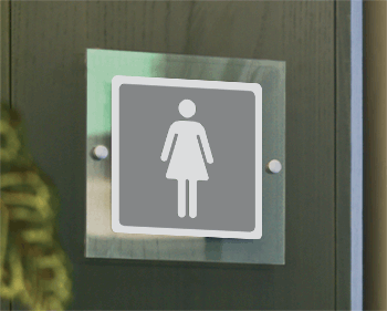 [SEP15643W] SEP15643W - segnale plexiglass PLEXI monofacciale 200x200 piu'simbolo