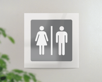 [SEP15644FW] SEP15644FW - targa PLexi monofacciale ToiletteUomo Donna fissaggio invisibile