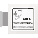 [SEP5008BW] SEP5008BW - targa Plexi bifacciale Area videosorvegliata