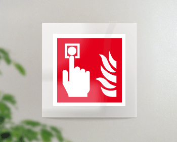 [SEPE15117FW] SEPE15117FW - targa Plexi monofacciale Allarme antincendio fiss.inv.EN ISO 7010 F005