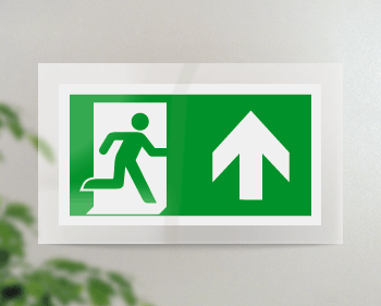 [SEPE715103FR] SEPE715103FR - targa PLexi monof.uscita di emergenza avanti fiss.inv EN ISO 7010