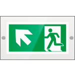 [SEPE715105R] SEPE715105R - targa PLexi monof.uscita emerg. sn alto fissaggio a vite EN ISO 7010