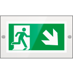 [SEPE715108R] SEPE715108R - targa PLexi monof.uscita emerg.ds basso fissaggio a vite EN ISO 7010