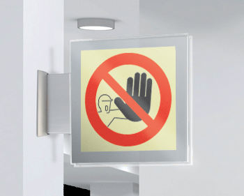 [SEPS1312BW] SEPS1312BW - targa Plexi bifacciale  Divieto di accesso