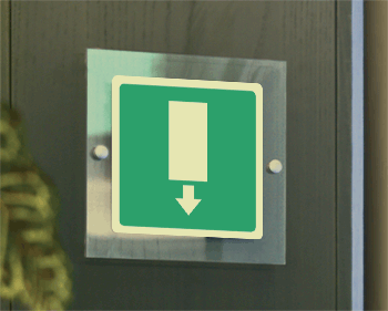 [SEPS15152W] SEPS15152W - Segnale plexiglass PLEXI monofacciale piu'simbolo fotoluminescente