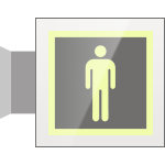 [SEPS15642BW] SEPS15642BW - Segnale plexiglass PLEXI bifacciale piu'simbolo fotoluminescente