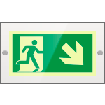 [SEPSE715108R] SEPSE715108R - targa PLexi mono  usc.emerg.ds basso fissaggio a vite EN ISO 7010