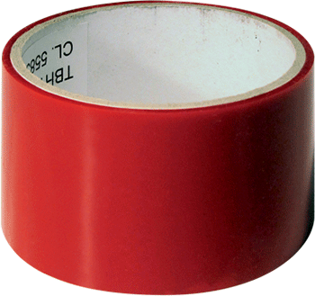 [SGT50] SGT50 - nastro autoadesivo ANTI-EFFRAZIONE in poliestere rosso mm 50x50 mt