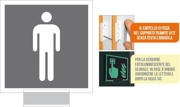 [SIC15642G] SIC15642G - sistema COLORFIX GRIGIO monofacciale Toilette Uomo