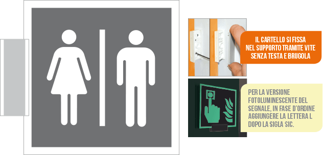 [SIC15644BG] SIC15644BG - sistema COLORFIX GRIGIO bifacciale Toilette Uomo/Donna