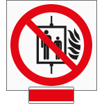 [SICE1347A] SICE1347A - sistema COLORFIX ROSSO monofacciale Vietato Uso Ascensore EN ISO 7010