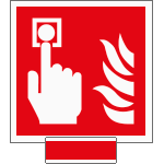 [SICE15117A] SICE15117A - sistema COLORFIX ROSSO monofacciale Pulsante Antincendio EN ISO 7010