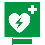 [SICE15156G] SICE15156G - sistema COLORFIX VERDE monofacciale Defibrillatore EN ISO 7010