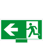 [SICE715101M] SICE715101M - sistema COLORFIX VERDE monofacciale Uscita Emergenza sx EN ISO 7010