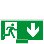 [SICE715104N] SICE715104N - sistema COLORFIX VERDE monofacciale Uscita Emerg. basso EN ISO 7010