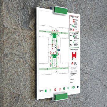 [SICEP] SICEP - Targa colorfix in alluminio con sostegno in plastica verde