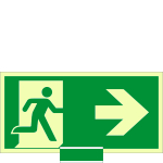 [SICLE715102N] SICLE715102N - sistema COLORFIX VERDE monofacc.luminesc.Usc.Emergen.dx EN ISO 7010