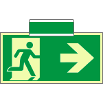 [SICLE715102SN] SICLE715102SN - targa bifacciale fotoluminescente METAL sospesa Uscita emergenza Est