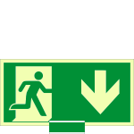 [SICLE715104N] SICLE715104N - sistema COLORFIX VERDE monofacc.luminesc.Usc.Emer.basso EN ISO 7010