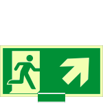 [SICLE715106M] SICLE715106M - sistema COLORFIX VERDE monofacc.luminesc.Usc.Emerg.alto dx ISO 7010