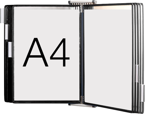 [SMCA410N] SMCA410N - leggio da muro con 10 buste formato A4 colore NERO