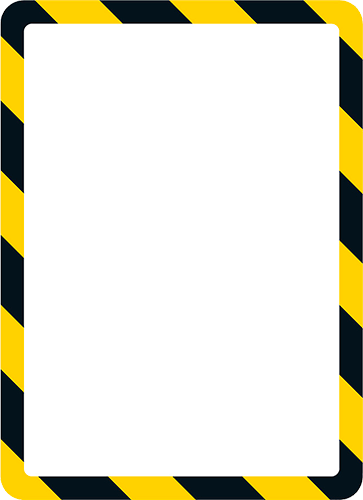 [SMCA492NY] SMCA492NY - confezione da 2 cornici formato A4 con retro magnetico c.NERO/GIALLO