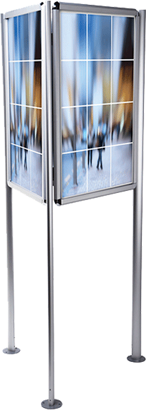 [SMCT7010] SMCT7010 - espositore da terra trifacciale per interni o esterni x fogli cm70x100