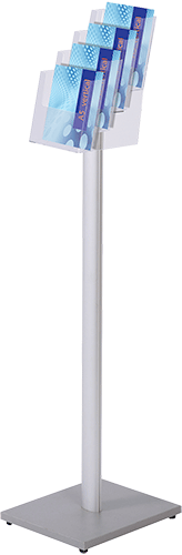 [SMET3254] SMET3254 - espositore con base 4 tasche portadepliant f.to A5