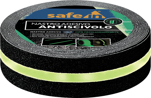 [SWDF50NF] SWDF50NF - rotolo antiscivolo NERO e banda FOTOLUMINESCENTE h.mm 50 x m.18,3