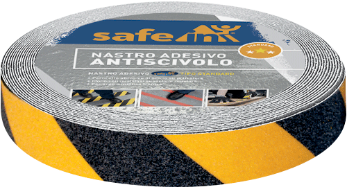 [SWDS25NY] SWDS25NY - rotolo antiscivolo tipo STANDARD h.mm 25 x m.18,3 colore NERO/GIALLO