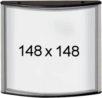 [TDC151] TDC151 - Targa murale monofacciale in alluminio con protezione frontale in PVC