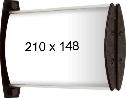 [TDC155] TDC155 - Targa murale bifacciale in alluminio con protezione frontale in PVC