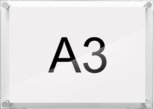 [TDC460] TDC460 - Targa murale composta da 2 pannelli in acrilico e 4 distanziali