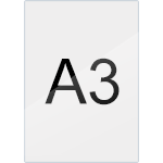 [TKLI297] TKLI297 - Targa murale trasparente piatta f.to A3