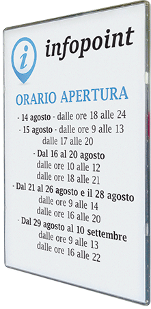 [TKLI52] TKLI52 - Targa murale trasparente piatta f.to A8