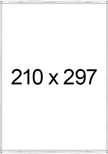 [TKPD297] TKPD297 - targa a parete senza cornice mm 210x297 (A4) con protezione frontale