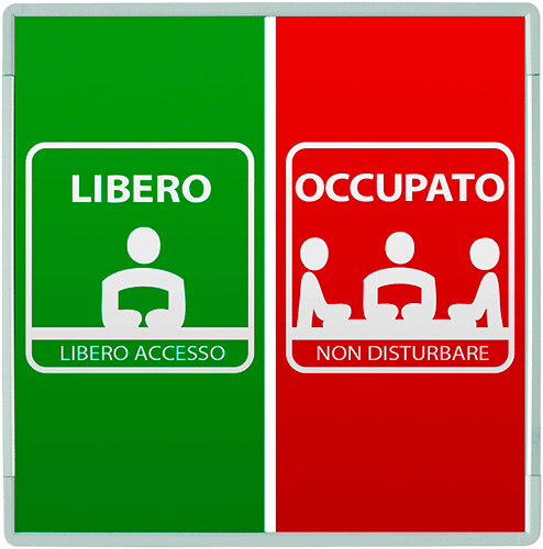 [TKS148] TKS148 - targa Signecode "Libero Occupato" tasseli e viti compresi