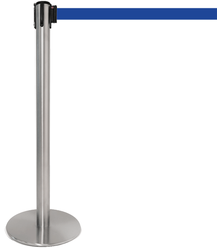 [TSP201B] TSP201B - colonnina SAFE IN modello PLUS acciaio spazzolato nastro BLU