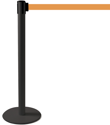 [TSP202O] TSP202O - colonnina SAFE IN modello PLUS nera opaca con nastro ARANCIO