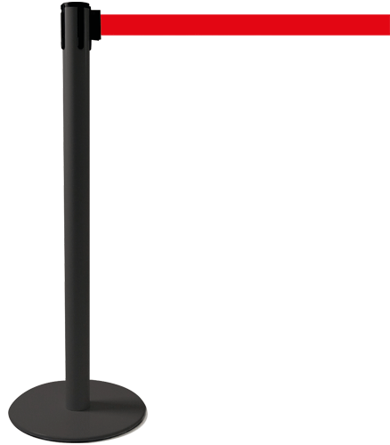 [TSP202R] TSP202R - colonnina SAFE IN modello PLUS nera opaca con nastro ROSSO
