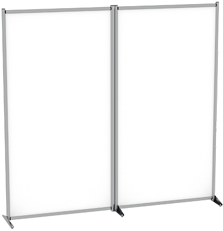 [TSPW200] TSPW200 - pann.divis.singolo trasparente s/ruote mm 2040x1900x380