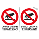 [YE95209A] YE95209A - Sheet n. 2 label DO NOT OPERATE...