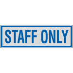 [YE96620] YE96620 - Label silver STAFF ONLY