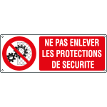 [YF1831KS] YF1831KS - sign prohib.self-adhes."NE PAS ENLEVER "