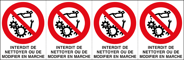 [YF95205B] YF95205B - Sheet n.4 label INTERDIT DE NETTOYER..