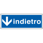 [2352] 2352 - Cartello informazione indietro verso il basso