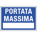 [2607] 2607 - Cartello informazione Portata massima