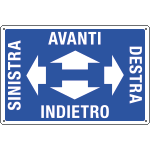 [2660] 2660 - Cartello Indietro avanti destra sinistra