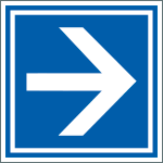 [3000] 3000 - Cartello BLU freccia di direzione